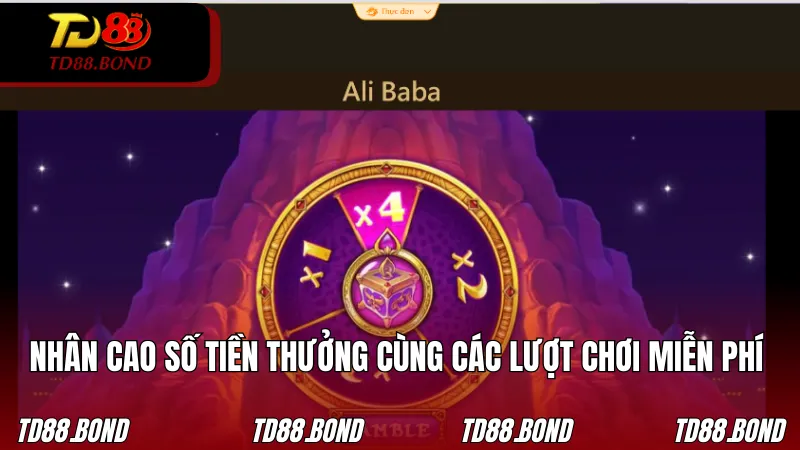 Nhân cao số tiền thưởng cùng các lượt chơi miễn phí trong Ali Baba