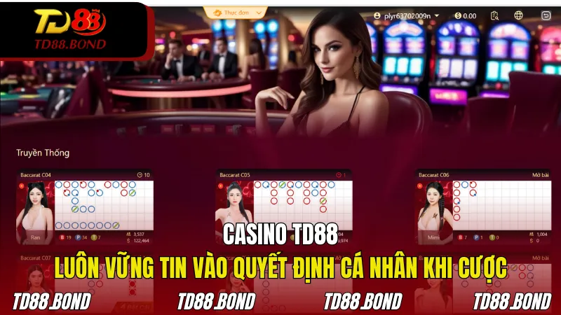 Tin tưởng vào quyết định và phân tích của cá nhân khi chơi tại sảnh Casino