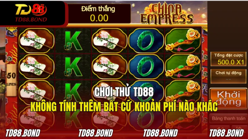 Chơi thử TD88 không tính thêm bất cứ khoản phí nào khác