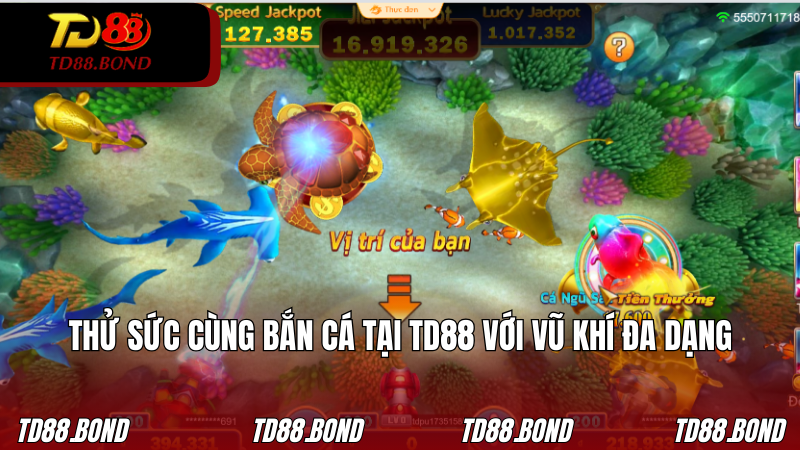 Thử sức cùng Bắn cá tại TD88 với vũ khí đa dạng