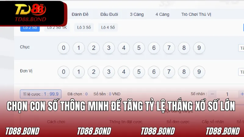 Chọn con số thông minh để tăng tỷ lệ thắng lớn cùng xổ số