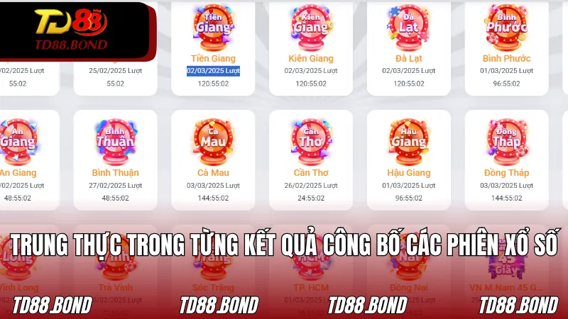 Trung thực trong từng kết quả công bố ở các phiên xổ số tại TD88